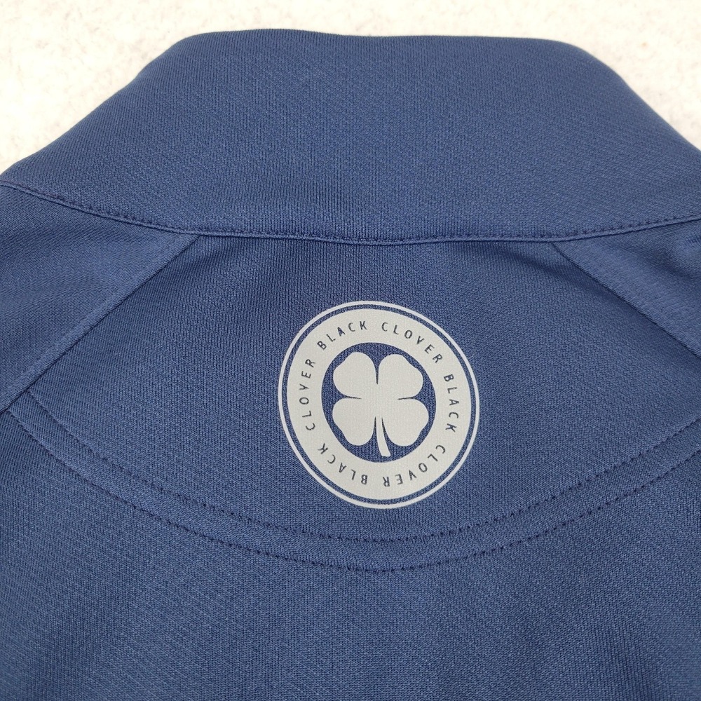 Black Clover‎ Pullover Mens Medium Blue Half Zip Performance Athletic Live Lucky
